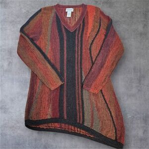 Soft Surroundings Knit Tunic Sweater Asymmetrical Hem Long Sleeve Medium K64